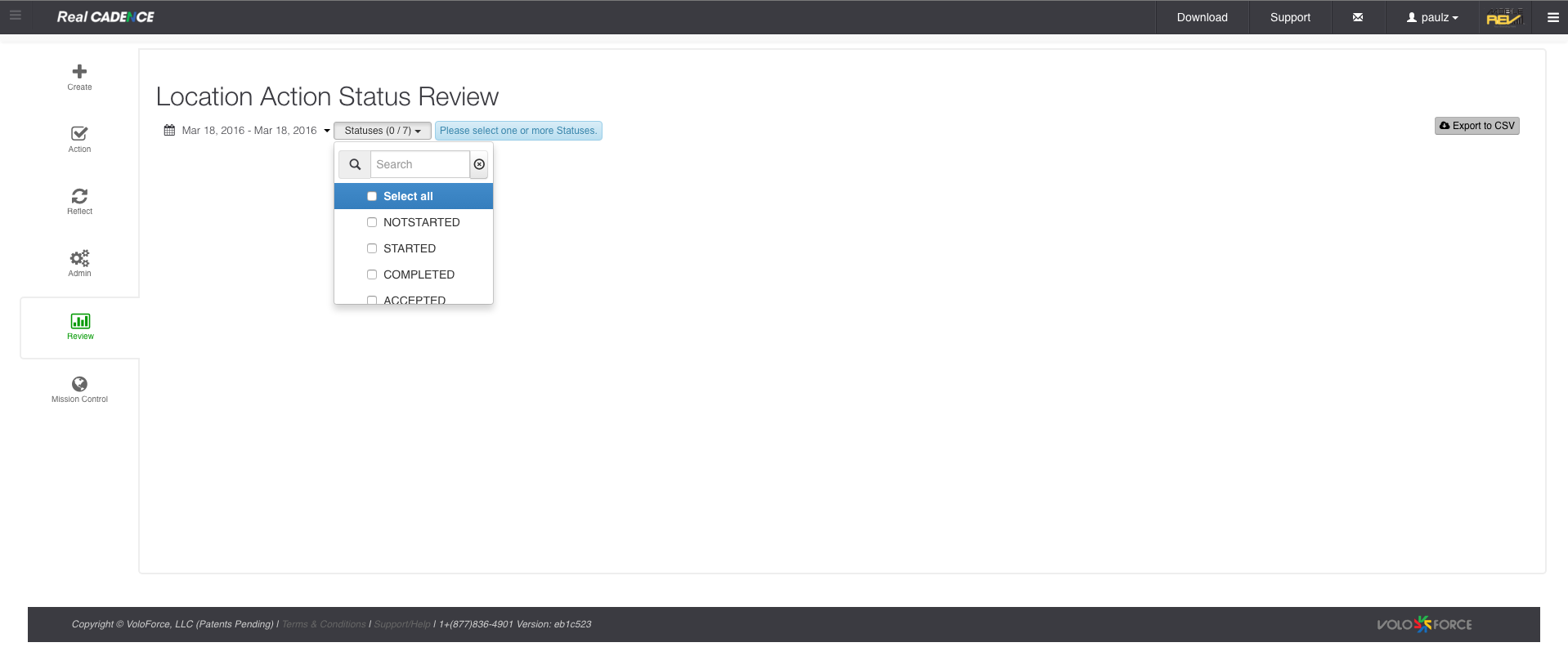 How-to: Use Location action status report – Support Center